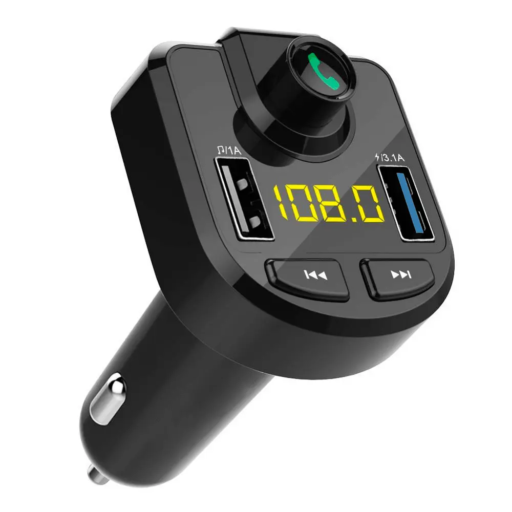 ФМ трансмиттер для авто Car Kit MOD.M9B Черный, fm модулятор в машину с 2 USB+TF (автомодулятор) (NS) - фото 4