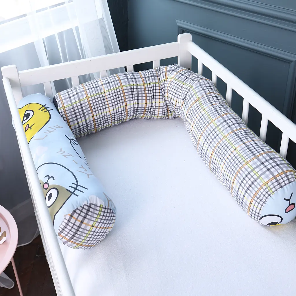 Валики-бортики MirSon Kids Time 18-0007 Cool Cat захисні бежеві 2 шт. - фото 3