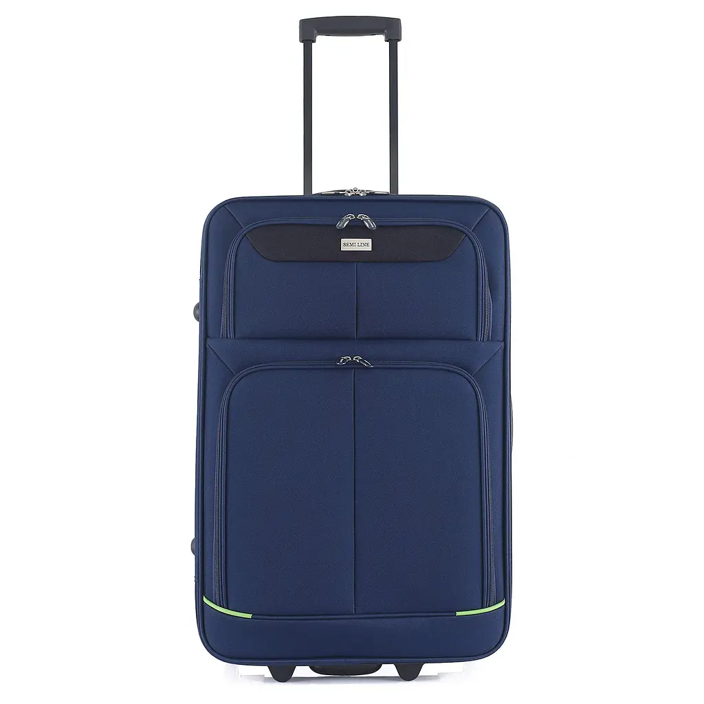 Валіза середня Semi Line 24 дюйми (M) дюйми (M) Polyester Blue/Green Lines (T5755-2) - фото 2
