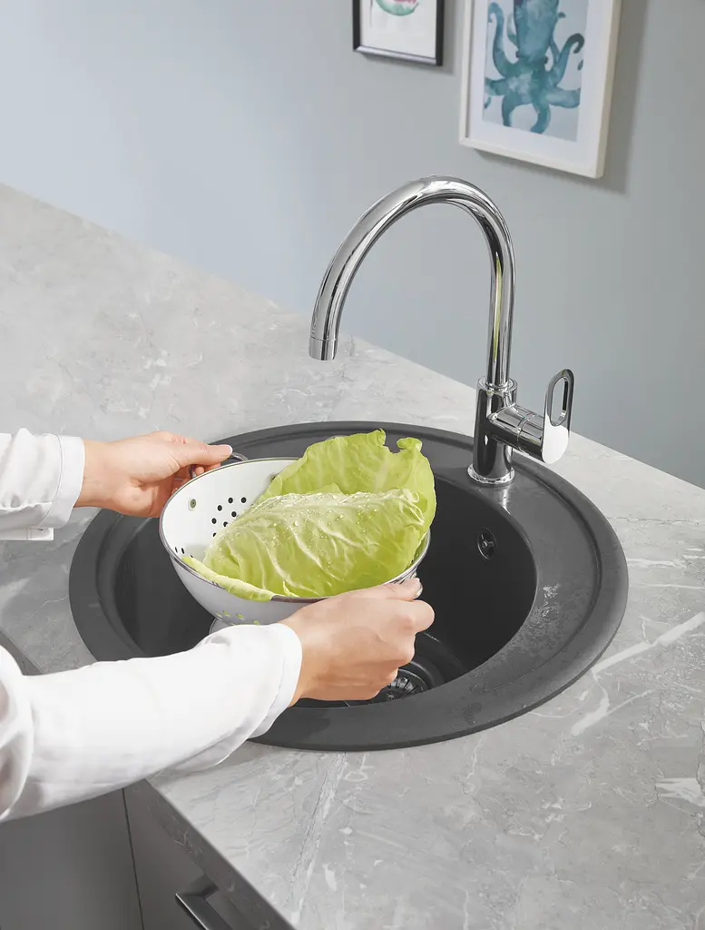 Кухонна мийка Grohe K200 із композиту 31656AT0, Чорний - фото 5