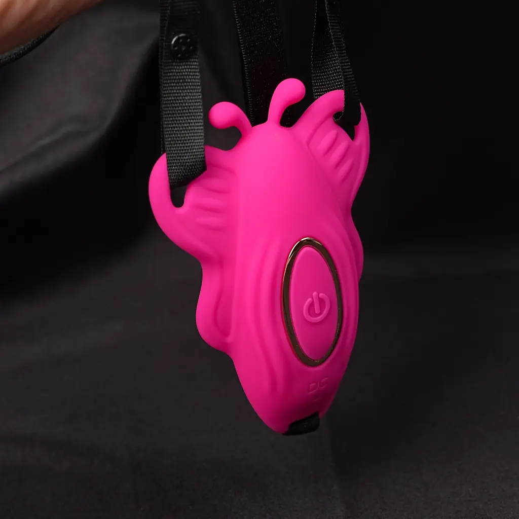 Силіконовий Smart вібратор-трусики LoveSpouse Panties безшумний з ремінцями 9 режимів Фіолетовий - фото 4