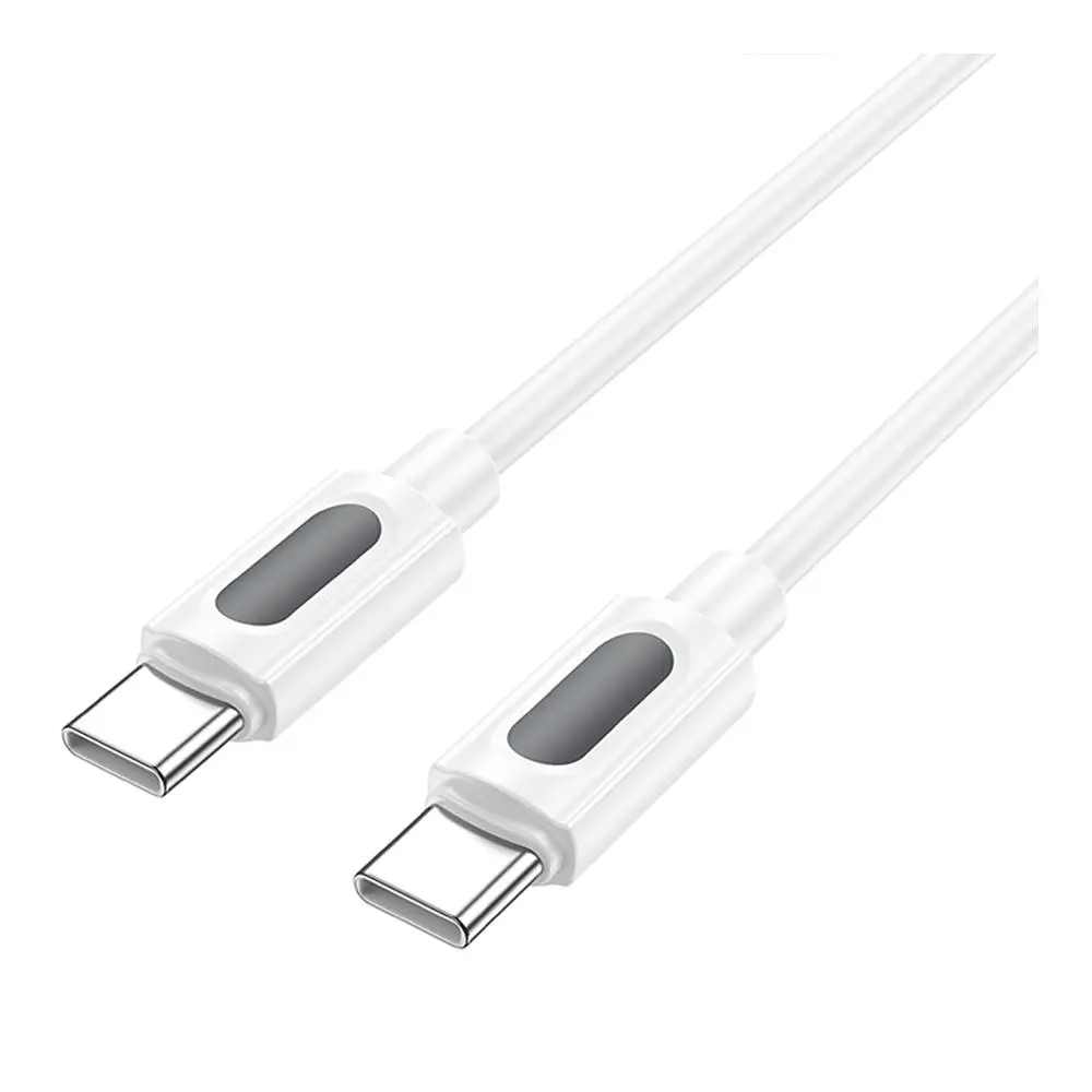Кабель синхронізації Borofone BX114 Silicone Type-C to Type-C 60W/3A 1 м White (35940_3605849) - фото 3