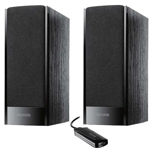 Акустическая система Microlab 2.0 B-56, 3Вт., USB живлення, чорне дерево (B56 BLACK WOODEN) - фото 2