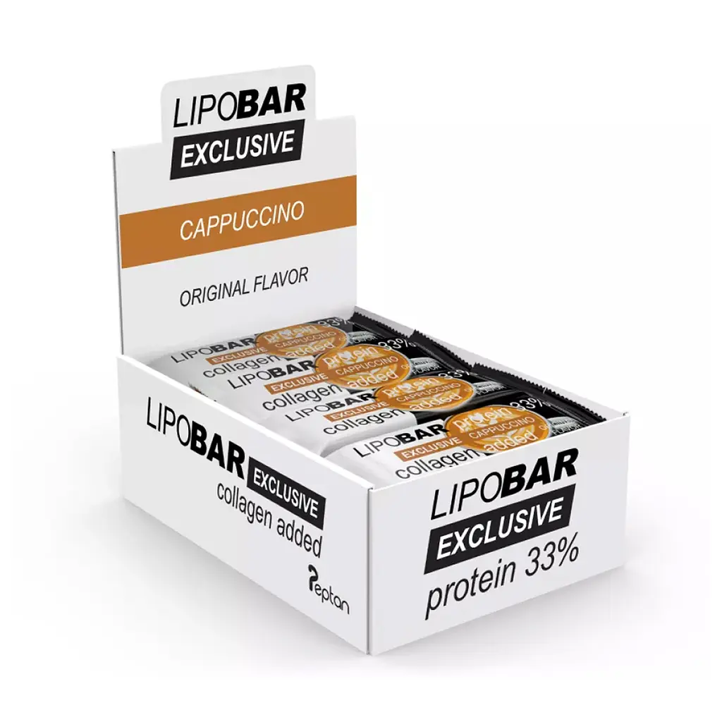 Протеїновий батончик (Lipobar Exclusive) — 20 × 50 г, cappucino