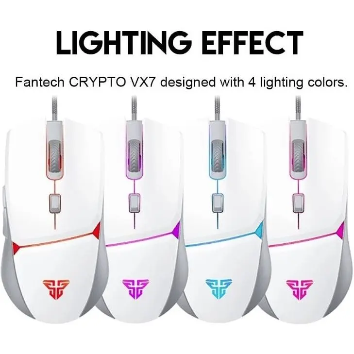 Ігрова миша Fantech VX-7 CRYPTO 60IPS, 15G, 800DPI White - фото 4