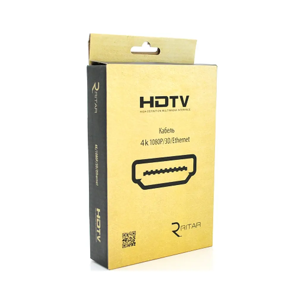 Кабель мультимедійний HDMI M to HDMI M 3.0m V2.0 4K black Ritar (HDMI(M)/(M)V2.0-3m-347B) - фото 2