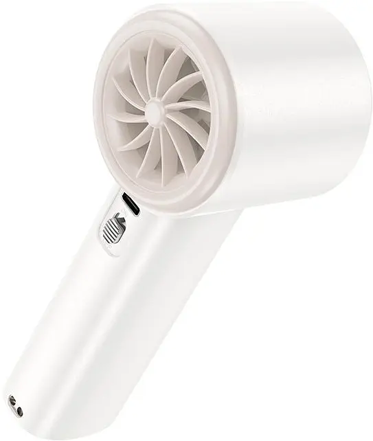Вентилятор портативний Hoco HX64 Hurricane high-speed handheld fan white - фото 3