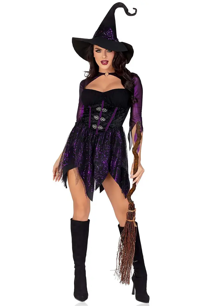 Костюм відьми Leg Avenue Mystical Witch L, сукня, капелюх - фото 4