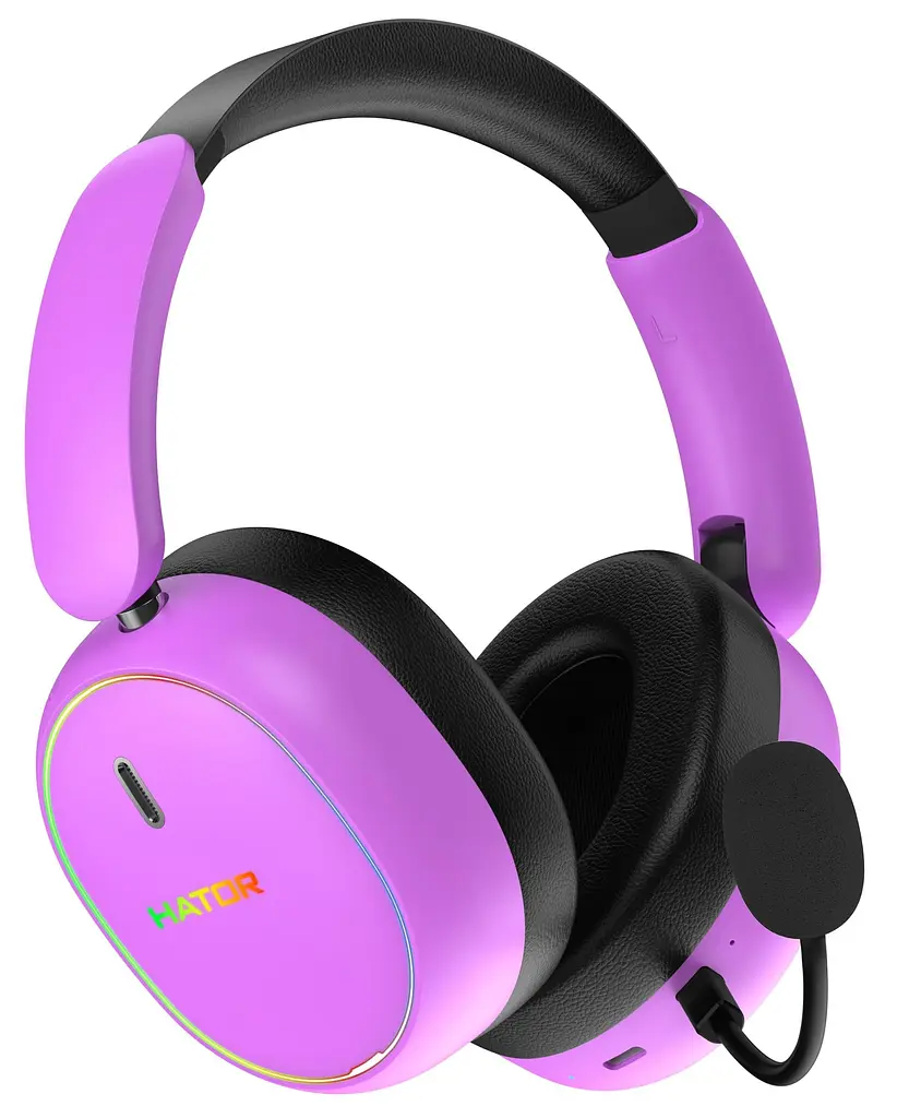 Ігрова гарнітура HATOR Phoenix 2 Hi-Res Wireless Cyber Violet (ESH42) - фото 3