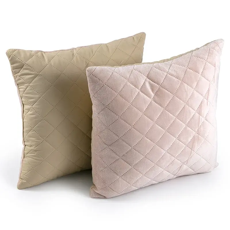 Двостороння декоративна подушка Руно Velour Apricot ромб 40х40 см - фото 3
