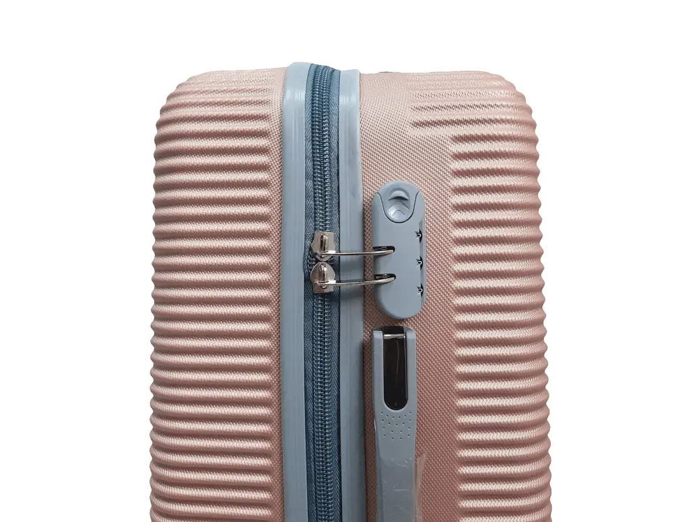 Валіза велика L ABS-пластик Milano bag 004 75,5×50×33,5см 105л Рожеве золото - фото 5