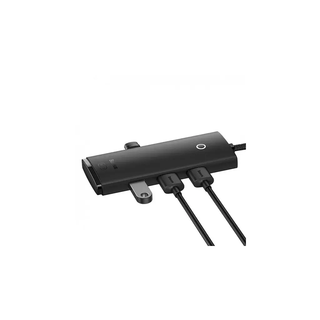 Концентратор Baseus USB 3.0 to 4xUSB 3.0 1.0m black (WKQX030101) - фото 2