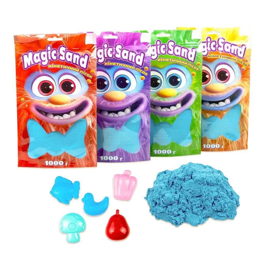 Кінетичний пісок Strateg Magic sand блакитний 1 кг (39404-3) - фото 3