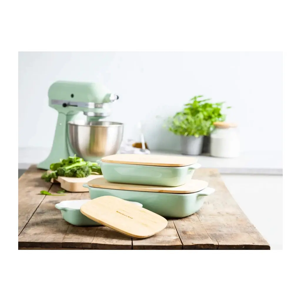 Форма для випікання KitchenAid з кришкою керамогранітна 1,9 л Фісташкова (CC007425-001) - фото 6