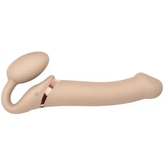 Безремінний страпон з вібрацією Strap-On-Me Vibrating Flesh L - фото 5