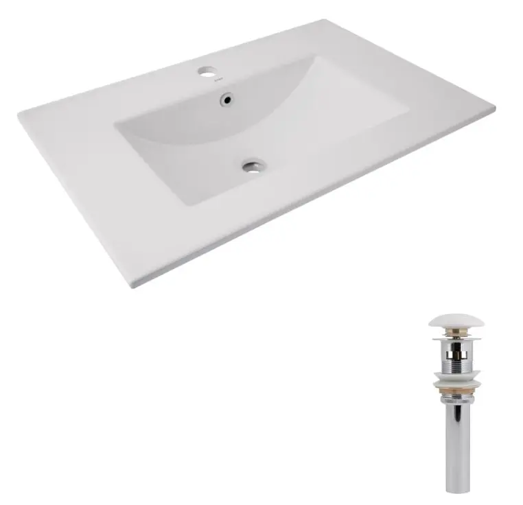 Раковина врезная мебельная Qtap Albatross 720x460x180 White с донным клапаном QT01113070CW148474 - фото 2