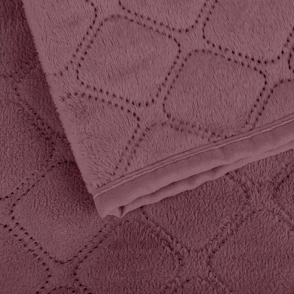 Покривало ТЕП велюрове Velour Mesa Rose Ромб круглий 180x240 см рожеве - фото 6