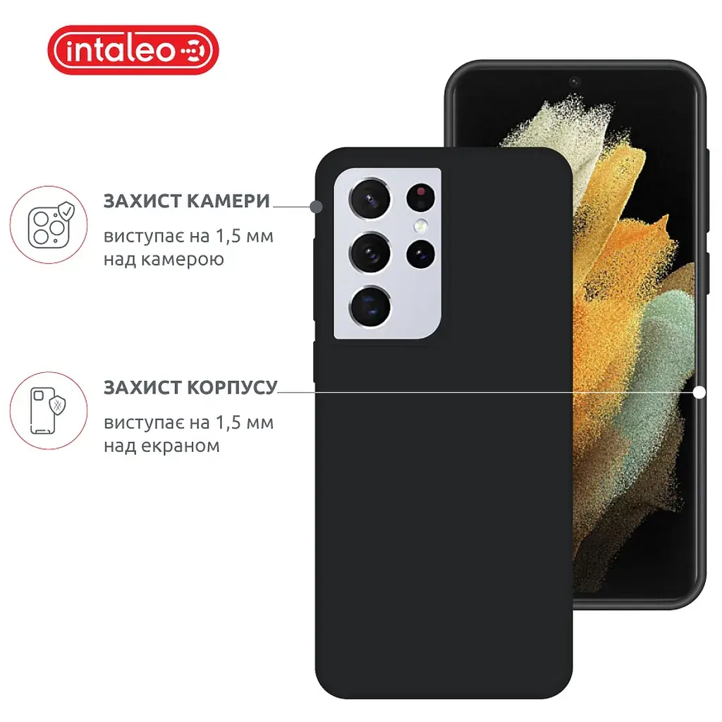 Чохол до мобільного телефона Intaleo SoftShell Samsung Galaxy S21 Ultra Black (1283126563607) - фото 3