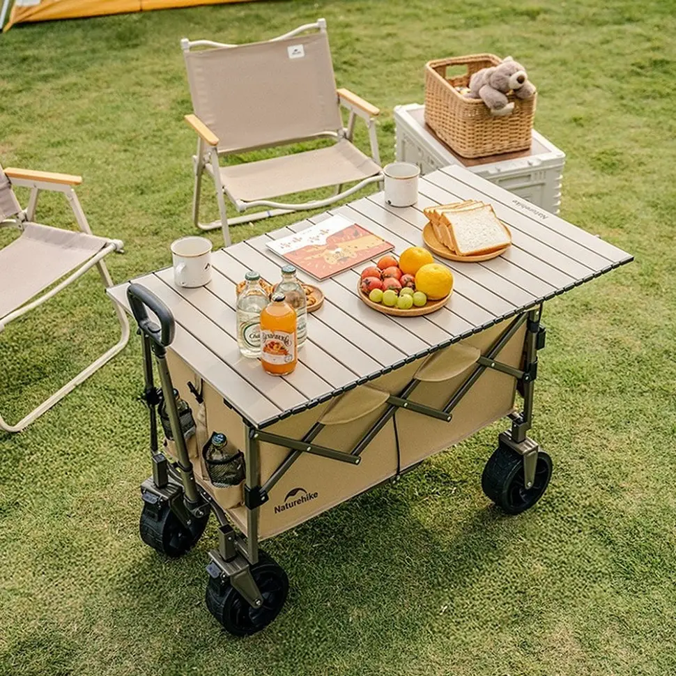Візок туристичний складаний Naturehike Light CNK2350JJ012, 70 л, коричневий - фото 4