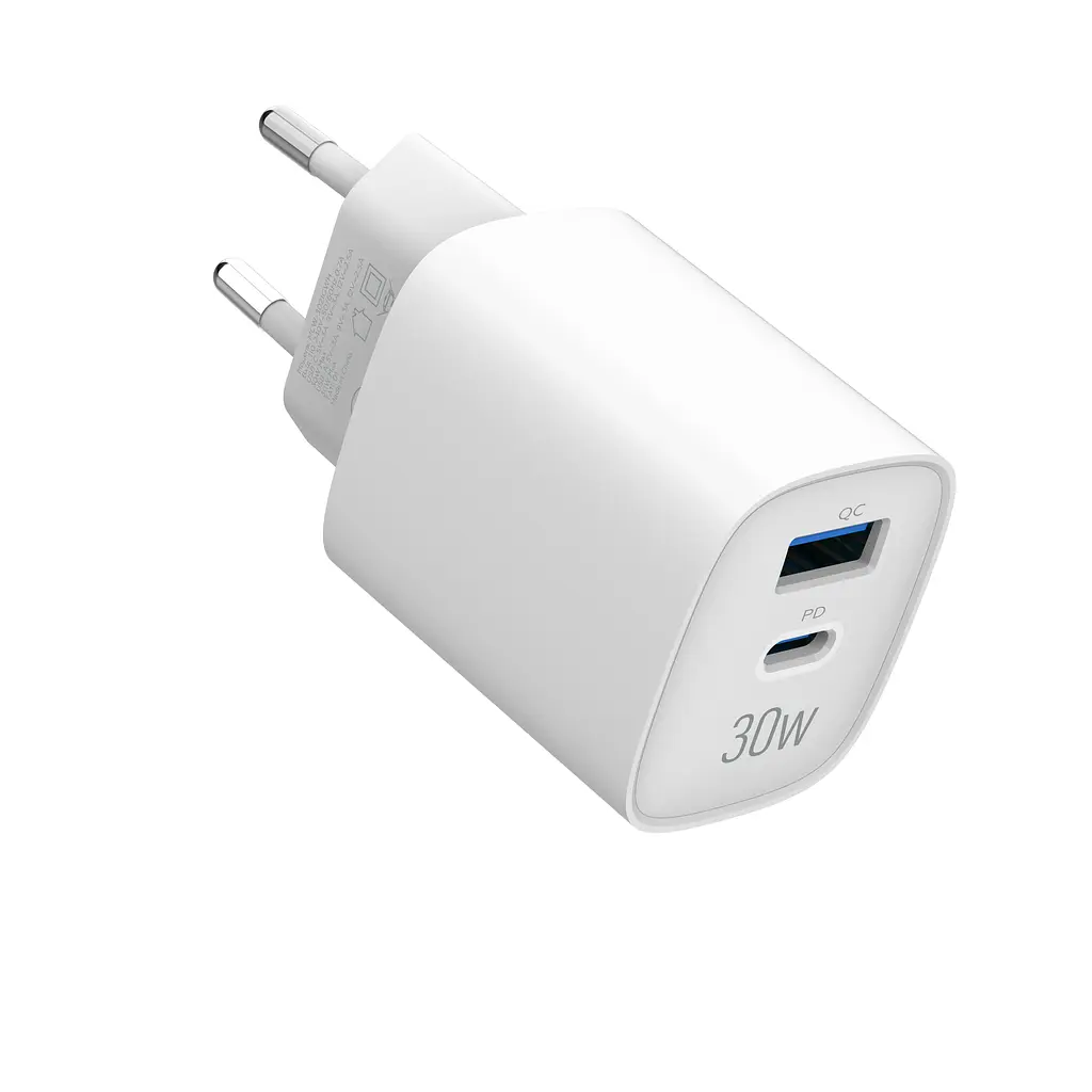 Зарядний пристрій мережевий MAKE 30W GaN3 Type-C PD3.0 + USB QC3.0 White - фото 6