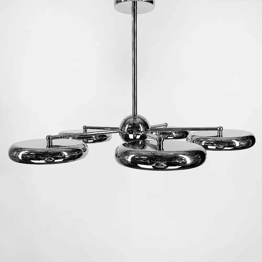 Люстра дизайнерская на 5 световых блоков Line.F S 011/5 CR - фото 5