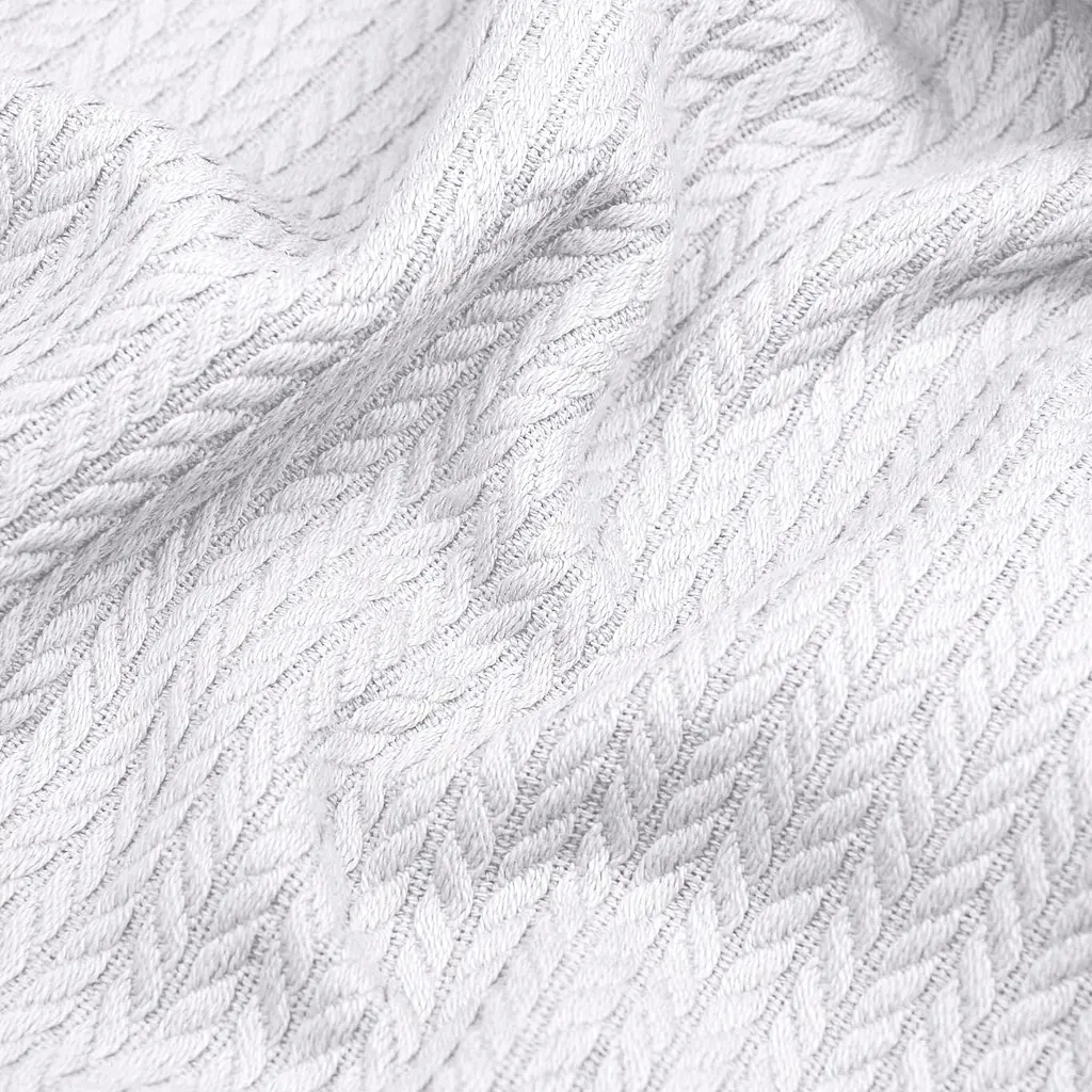 Плед покривало Cosas Snow Knitted Braid 230х240 см косичка (Blanket_02Snow_KnittedBraid_230x240) - фото 4