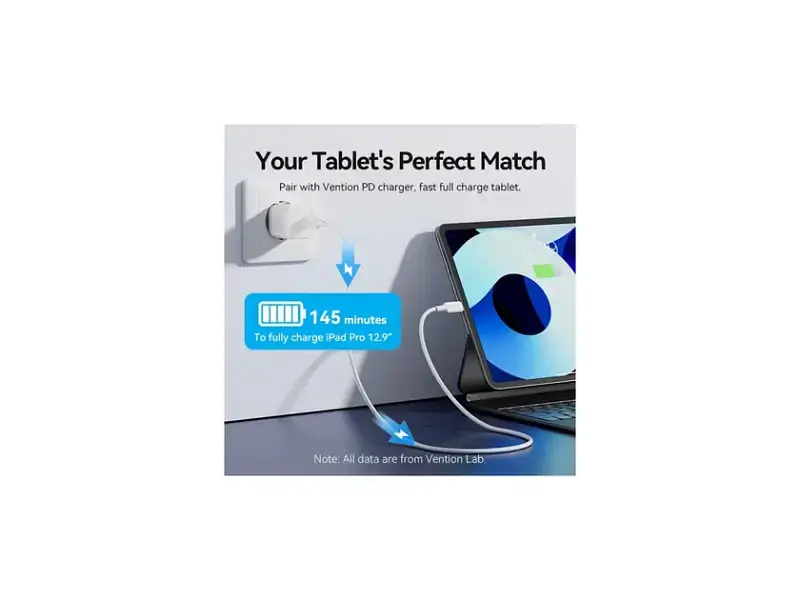 Кабель Lightning Vention 1.0m PD27W PVC blue (LAKSF) - фото 5