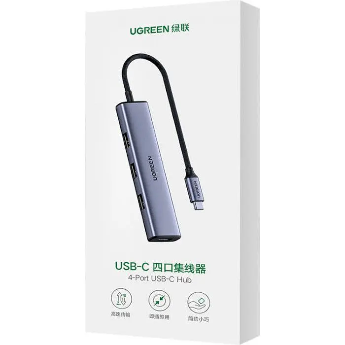 Мультифункціональний адаптер Ugreen CM473 4 в 1 USB-C/4xUSB 3.0 (20841) [64640] - фото 4