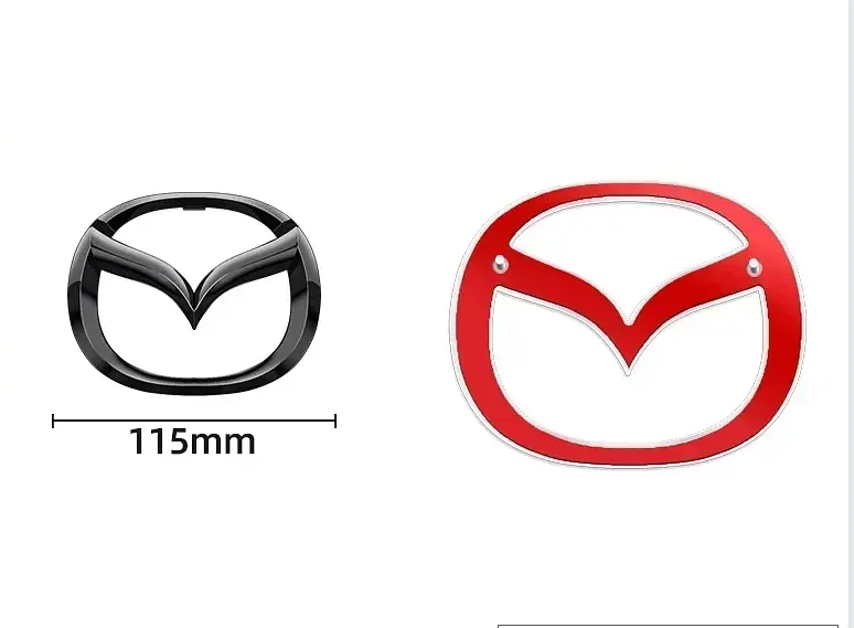 Емблема Mazda 115×93мм Чорна пластик (на скотчі та з 2 напрямними) (вир-во Завод) CH - фото 2