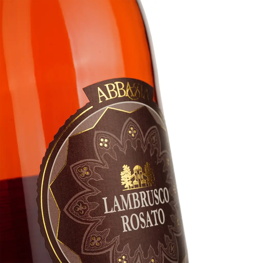 Ігристе вино Abbazia Lambrusco Rosato Emilia Fiorino d’Oro IGT, рожеве, напівсухе, 0.75 л - фото 3
