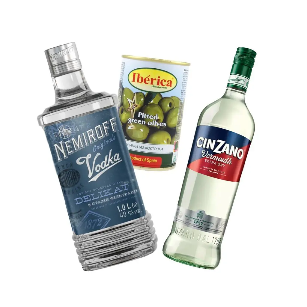 Коктейль Dirty Martini Vodka (набор ингредиентов) х16 на основе Nemiroff - фото 2