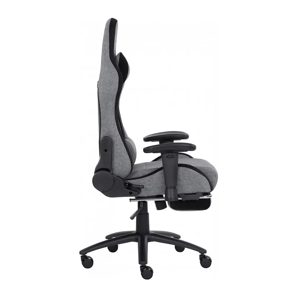 Крісло ігрове GT Racer X-2534-F Gray/Black Suede (X-2534-F Fabric Gray/Black Suede) - фото 4