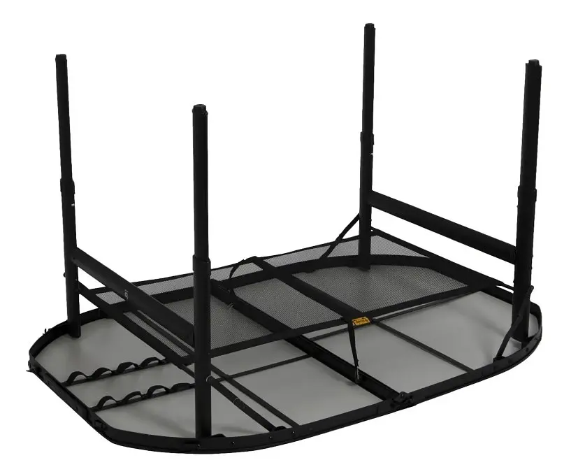 Стол Bo-Camp Northgate Oval 120x80 cm Black/Grey (1404187) - фото 2