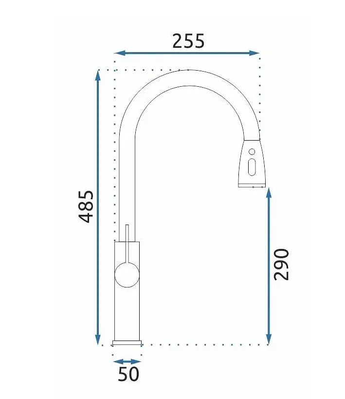 Змішувач для кухні Rea Nest Nikiel Brushed REA-B6601, Никель - фото 6