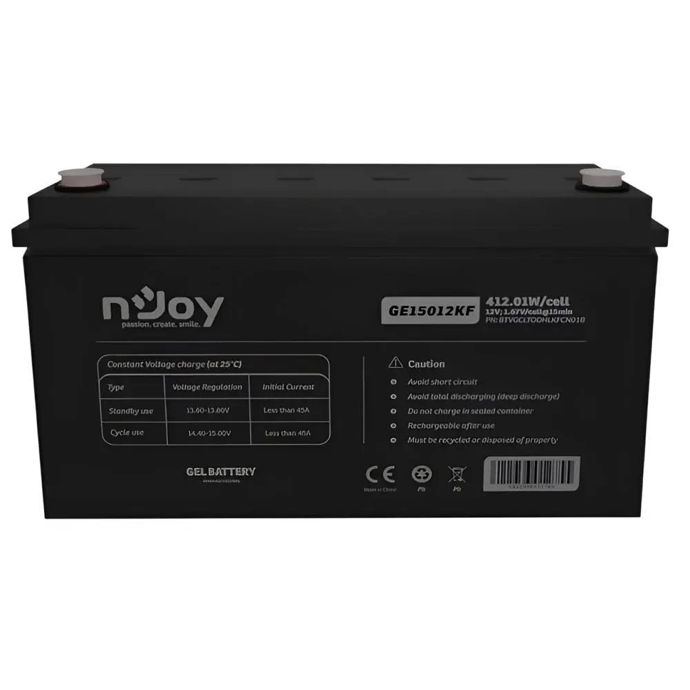 Акумуляторна батарея Njoy 12V 150AH (BTVGCLTODHLKFCN01B) GEL (GE15012KF) - фото 2
