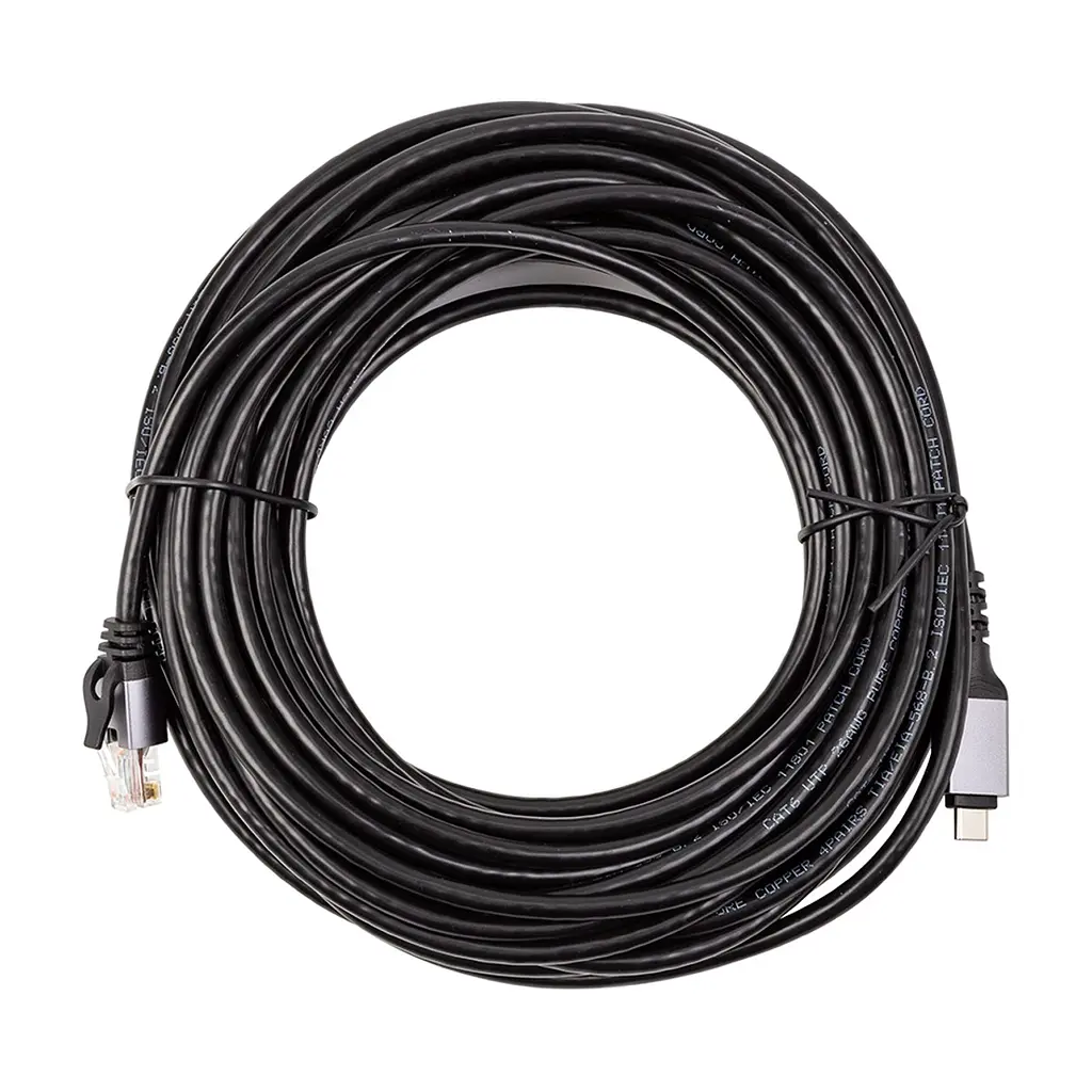 Кабель для передавання даних PowerPlant USB-C to RJ45 Ethernet 15.0m (CA914968)