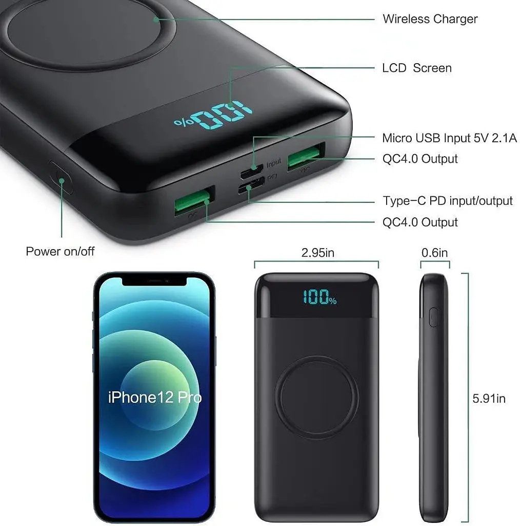 Зарядное устройство Power Bank HX160Q2 30800mAh 25W-PD (2USB+Type-C) Черный - фото 5