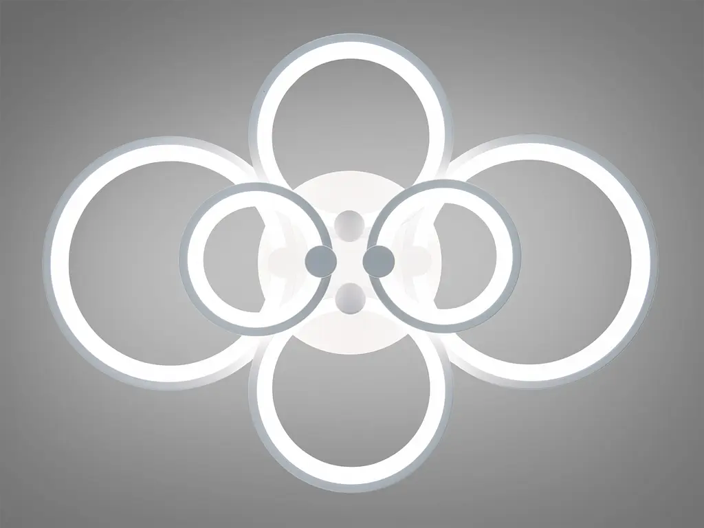 Стильная потолочная светодиодная люстра с ИК пультом, 110W - фото 2