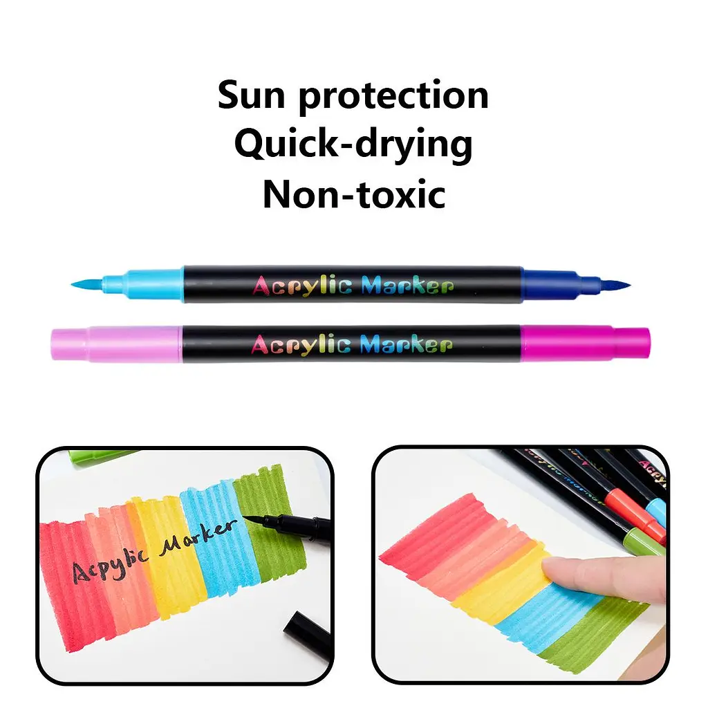 Набір маркерів акварельних AND 1188 двосторонні 24 шт. різнокольоровий (33212) - фото 2