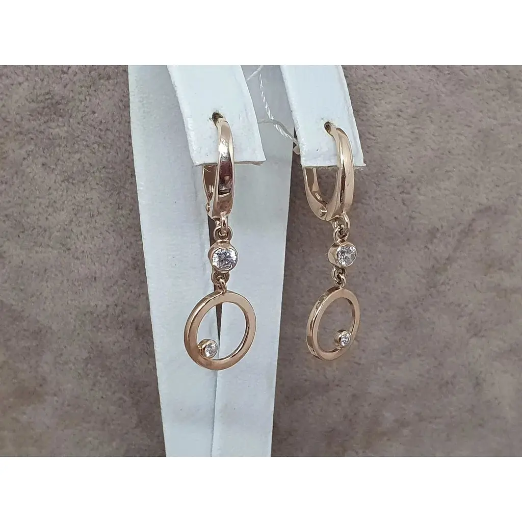 Золотые серьги Империя золота с фианитами. СВ983(2)И - фото 3