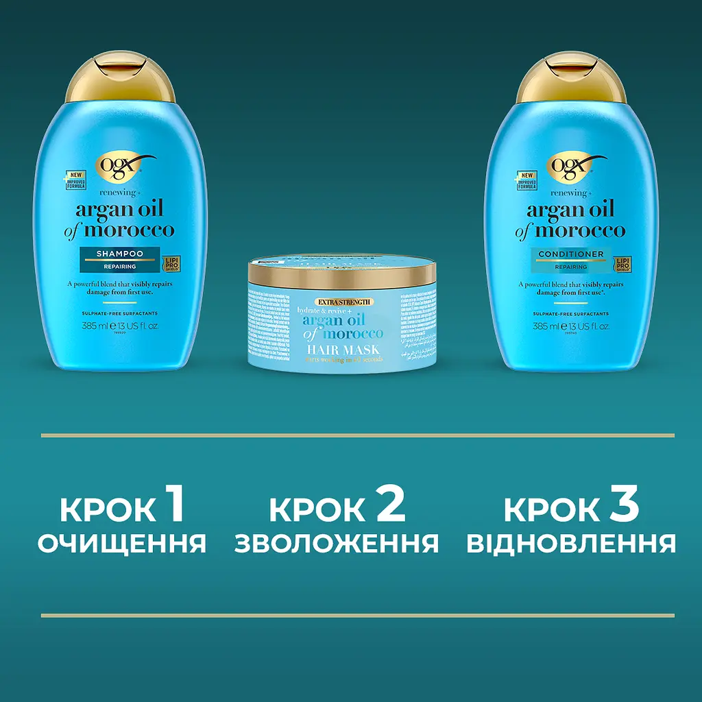 Кондиціонер для волосся OGX Argan oil of Morocco відновлювальний, з аргановою олією 385 мл - фото 5