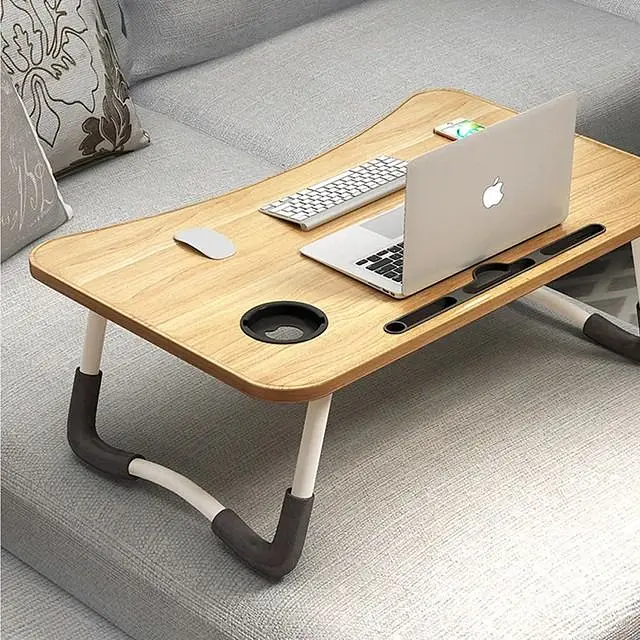 Складной столик подставка для ноутбука в кровать Laptop table с подстаканником в ассортименте - фото 8