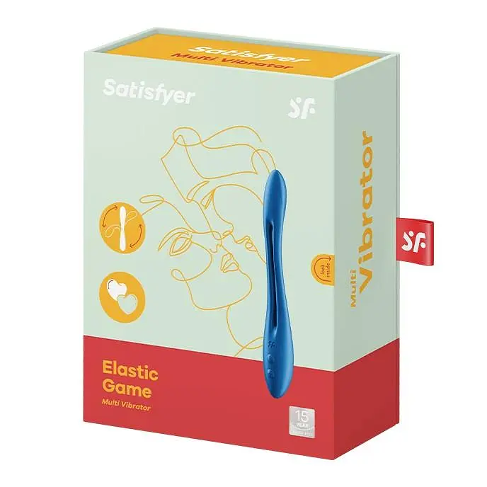 Вібратор Satisfyer Elastic Game 20 см блакитний - фото 2