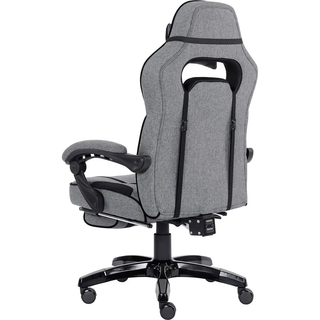 Геймерське крісло GT Racer X-2749-1 Fabric Gray\Black Suede [121451] - фото 4