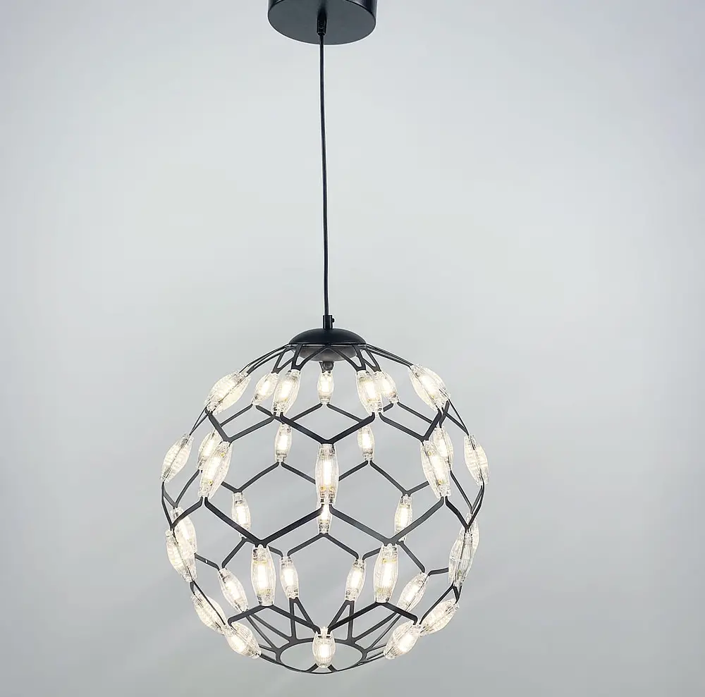 Світильник у формі купола чорного кольору | Арт. D 1289 BK | Line F - фото 2