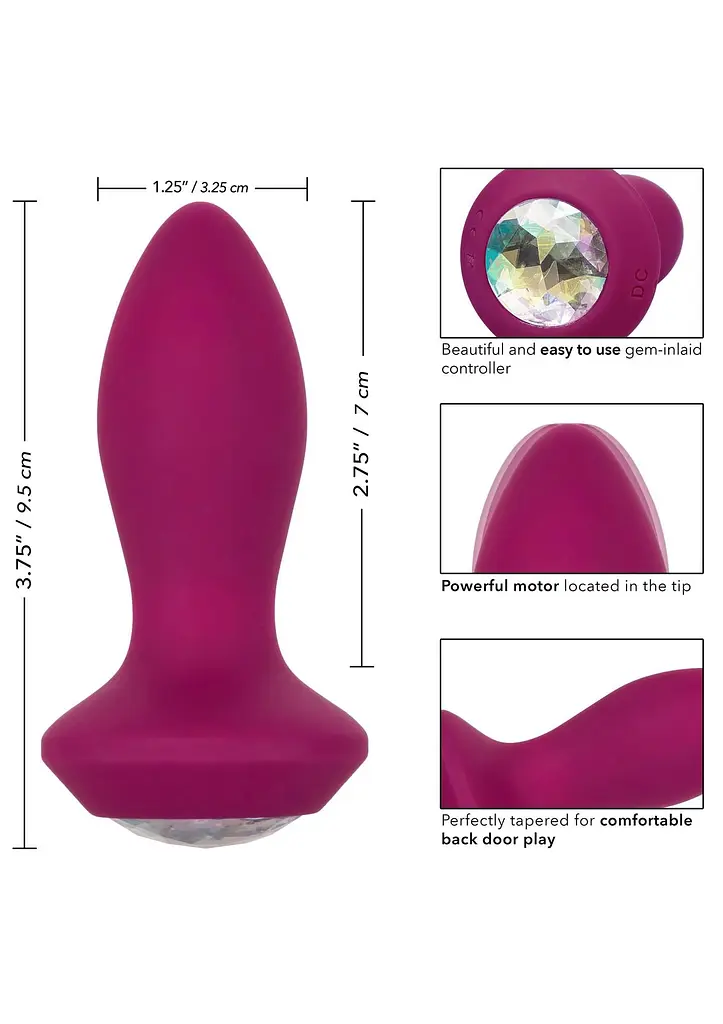 Анальна пробка Calexotics Petite Crystal Probe, 9.5 см (фіолетовий) - фото 5