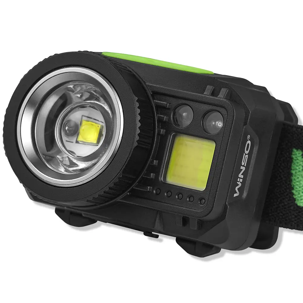 Ліхтар налобний Winso Pro 550Lm, 5W CREE XPG+COB, 1200mAh/3xAAA, з сенсором білий/червоний(751400) - фото 3