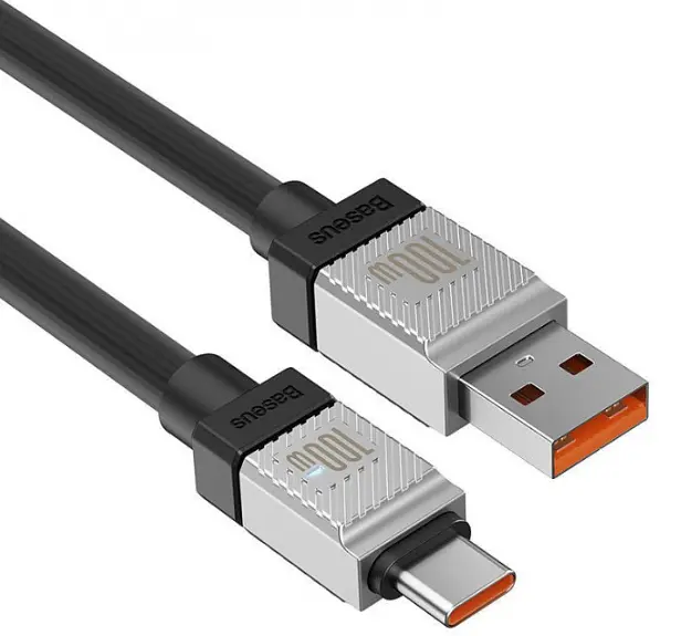 Кабель Baseus CoolPlay Series Fast Charging Cable USB to Type-C 100W 1m CAKW000601 Black - фото 3