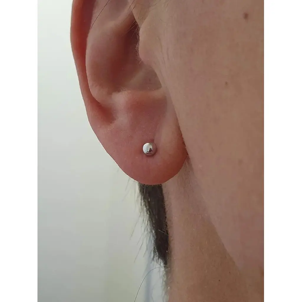 Золотая моносерьга-пуссета Платон Шарик. 3С194/00Б - фото 2