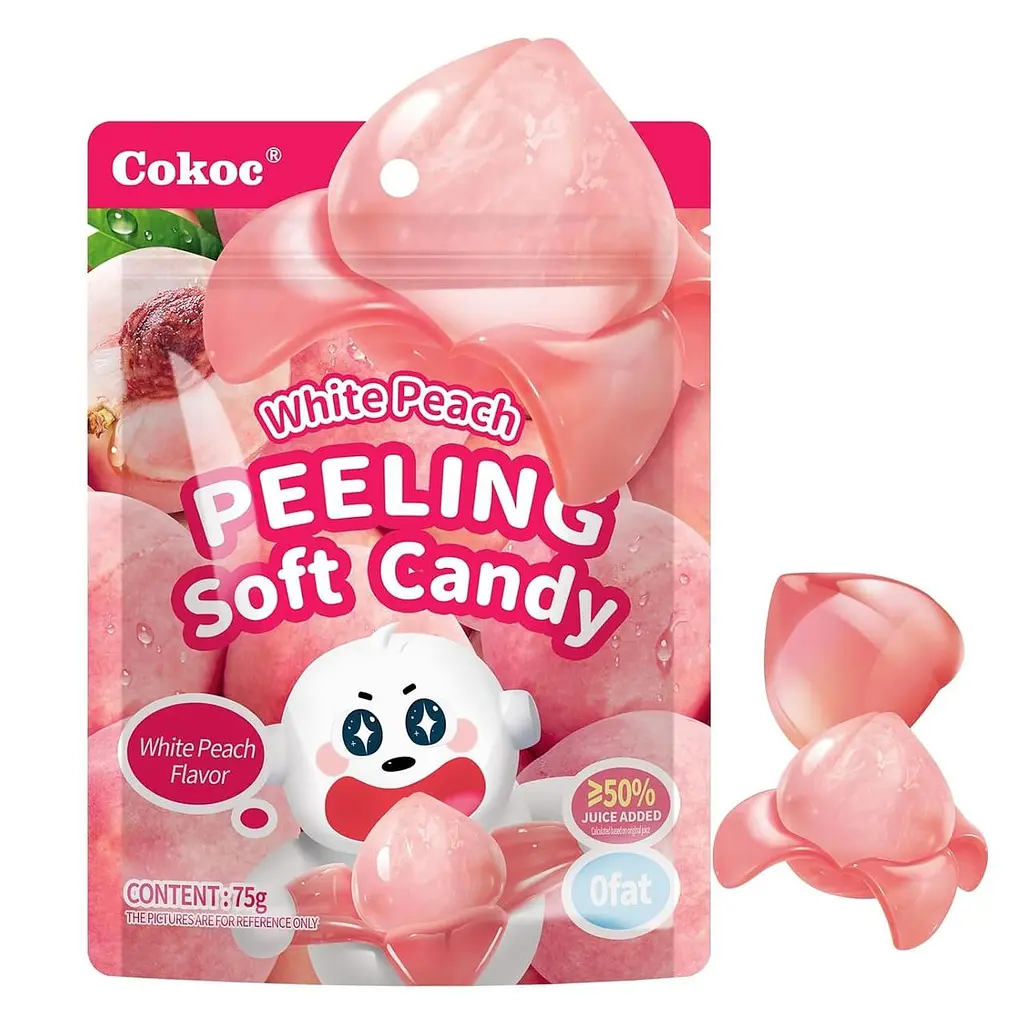 Желейні цукерки Cokoc Peeling Soft Candy White Peach 75г - фото 2